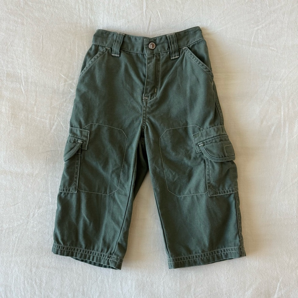 Gymboree Cargo Pants 12-18m Olive Army Green 100% Cotton Toddler Jeans Baby